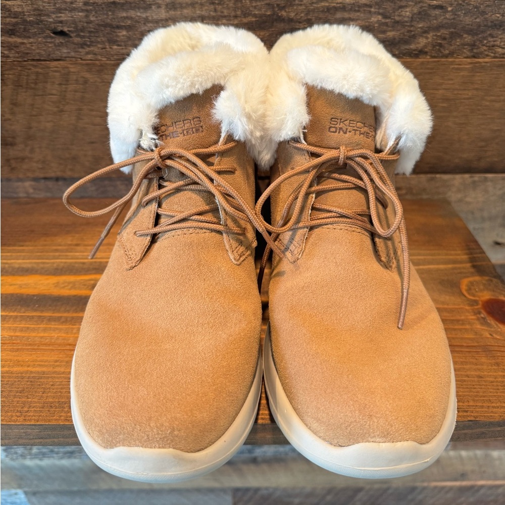 Womens Sketchers Goga Mat Air Cooled Fur Lined Boots - Picture 3 of 5